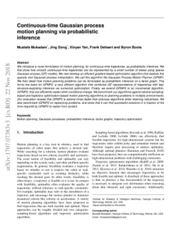 Continuous-Time Gaussian Process Motion Planning via Probabilistic
  Inference