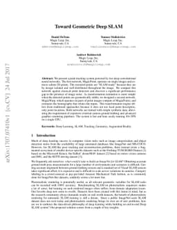 Toward Geometric Deep SLAM