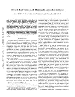 Towards Real-Time Search Planning in Subsea Environments