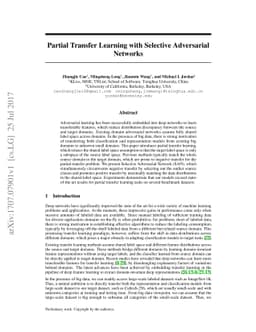 Partial Transfer Learning with Selective Adversarial Networks