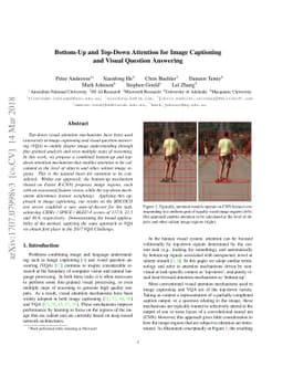 Bottom-Up and Top-Down Attention for Image Captioning and Visual
  Question Answering