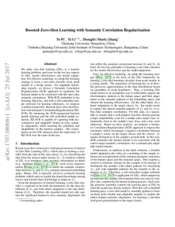 Boosted Zero-Shot Learning with Semantic Correlation Regularization