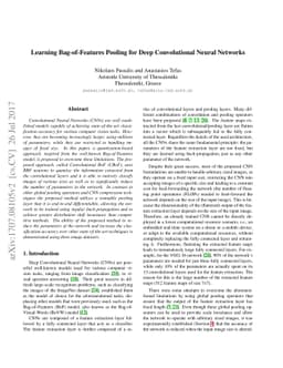 Learning Bag-of-Features Pooling for Deep Convolutional Neural Networks