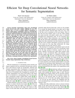 Efficient Yet Deep Convolutional Neural Networks for Semantic
  Segmentation