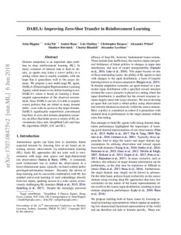 DARLA: Improving Zero-Shot Transfer in Reinforcement Learning