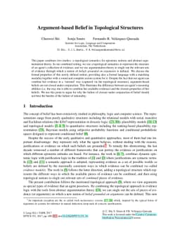 Argument-based Belief in Topological Structures