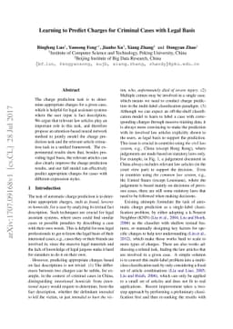 Learning to Predict Charges for Criminal Cases with Legal Basis