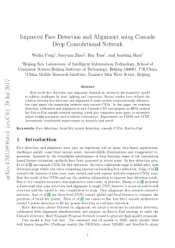 Improved Face Detection and Alignment using Cascade Deep Convolutional
  Network