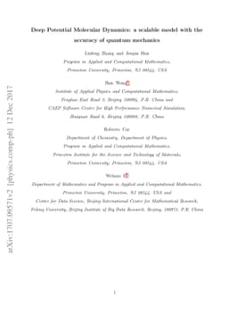 Deep Potential Molecular Dynamics: a scalable model with the accuracy of
  quantum mechanics