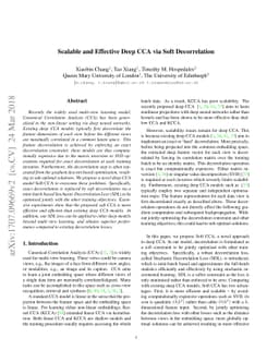 Scalable and Effective Deep CCA via Soft Decorrelation