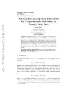Asymptotics and Optimal Bandwidth for Nonparametric Estimation of
  Density Level Sets