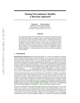 Taming Non-stationary Bandits: A Bayesian Approach