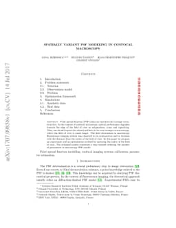 Spatially variant PSF modeling in confocal macroscopy