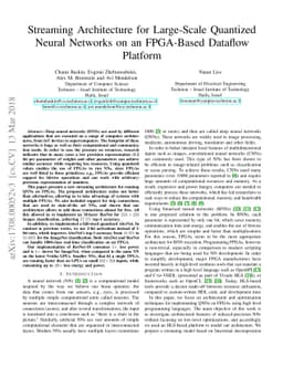 Streaming Architecture for Large-Scale Quantized Neural Networks on an
  FPGA-Based Dataflow Platform