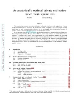 Asymptotically optimal private estimation under mean square loss