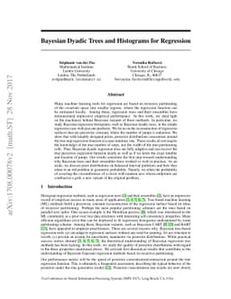 Bayesian Dyadic Trees and Histograms for Regression