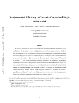 Semiparametric Efficiency in Convexity Constrained Single Index Model
