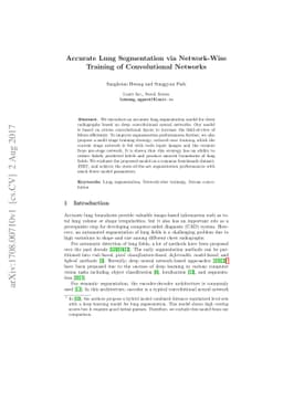 Accurate Lung Segmentation via Network-Wise Training of Convolutional
  Networks