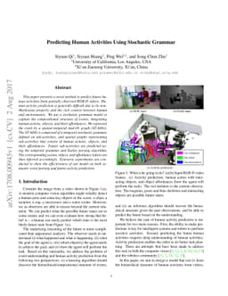 Predicting Human Activities Using Stochastic Grammar