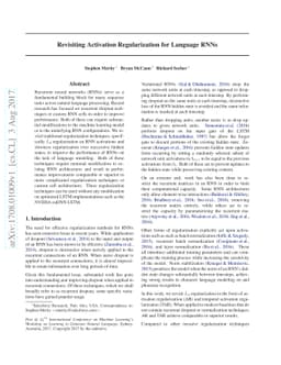 Revisiting Activation Regularization for Language RNNs