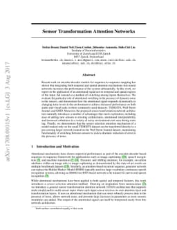 Sensor Transformation Attention Networks