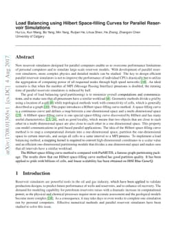 Load Balancing using Hilbert Space-filling Curves for Parallel Reservoir
  Simulations