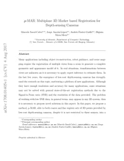 μ-MAR: Multiplane 3D Marker based Registration for Depth-sensing
  Cameras