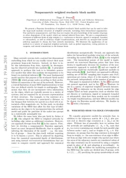 Nonparametric weighted stochastic block models
