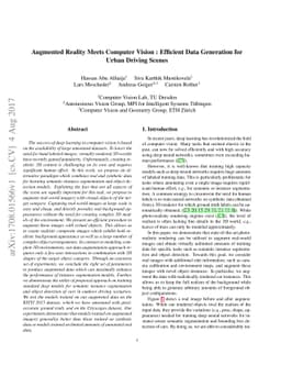 Augmented Reality Meets Computer Vision : Efficient Data Generation for
  Urban Driving Scenes