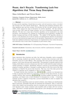 Reuse, don't Recycle: Transforming Lock-free Algorithms that Throw Away
  Descriptors