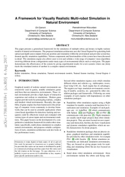 A Framework for Visually Realistic Multi-robot Simulation in Natural
  Environment
