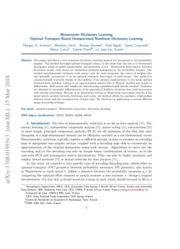 Wasserstein Dictionary Learning: Optimal Transport-based unsupervised
  non-linear dictionary learning