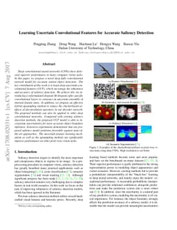 Learning Uncertain Convolutional Features for Accurate Saliency
  Detection