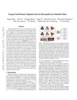 Unsupervised Domain Adaptation for Face Recognition in Unlabeled Videos