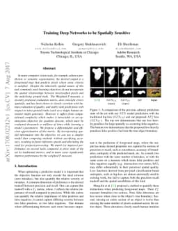Training Deep Networks to be Spatially Sensitive