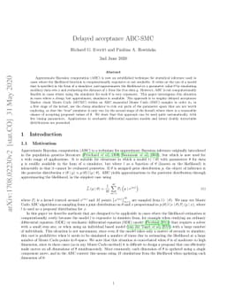 Delayed acceptance ABC-SMC