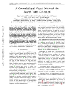 A Convolutional Neural Network for Search Term Detection