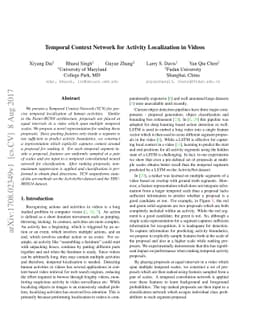 Temporal Context Network for Activity Localization in Videos