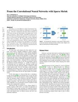 Prune the Convolutional Neural Networks with Sparse Shrink