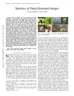 Statistics of Deep Generated Images