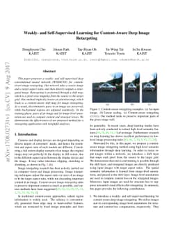 Weakly- and Self-Supervised Learning for Content-Aware Deep Image
  Retargeting