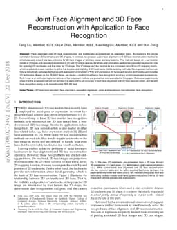 Joint Face Alignment and 3D Face Reconstruction with Application to Face
  Recognition