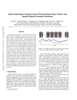 Online Multi-Object Tracking Using CNN-based Single Object Tracker with
  Spatial-Temporal Attention Mechanism
