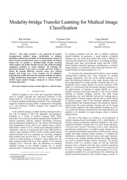 Modality-bridge Transfer Learning for Medical Image Classification