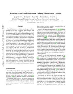 Attention-Aware Face Hallucination via Deep Reinforcement Learning