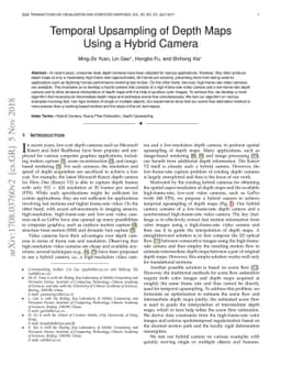 Temporal Upsampling of Depth Maps Using a Hybrid Camera