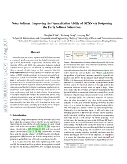Noisy Softmax: Improving the Generalization Ability of DCNN via
  Postponing the Early Softmax Saturation