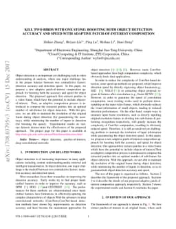 Kill Two Birds With One Stone: Boosting Both Object Detection Accuracy
  and Speed With adaptive Patch-of-Interest Composition