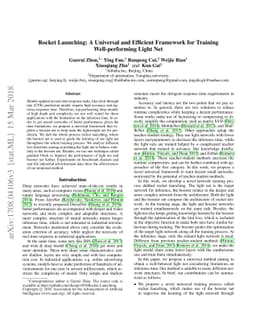 Rocket Launching: A Universal and Efficient Framework for Training
  Well-performing Light Net