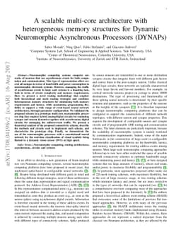 A scalable multi-core architecture with heterogeneous memory structures
  for Dynamic Neuromorphic Asynchronous Processors (DYNAPs)